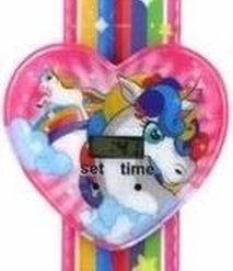 Pippashop Klaparmband / Digitale Horloge Unicorn - Eenhoorn Roze Hart -JACK & JONES JUNIOR winkel 213x840