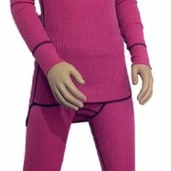 Merkloos Meisjes Thermo Set Broek En Shirt Rose 116/128. 2 Sets