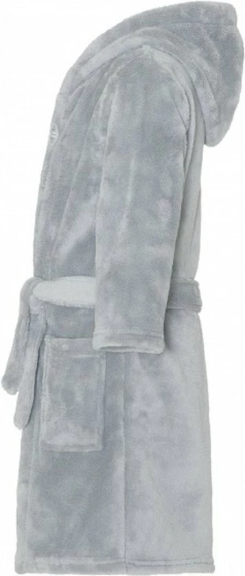 Playshoes - Fleece Badjas Met Capuchon Voor Kinderen - Grijs - Maat 122-128cm 4 Playshoes - Fleece Badjas Met Capuchon Voor Kinderen - Grijs - Maat 122-128cm - Afbeelding 2