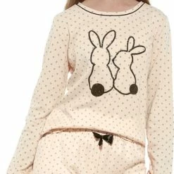 Cornette Katoenen Pyjama Meisjes Winter Matching Gezin Pyama Lange Mouw Lange Broek Rabbits 961/151 962/151 158/164