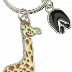 Merkloos Metalen Giraffe Sleutelhanger 5 Cm