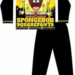 Spongebob Pyjama - Maat 110 - Zwart / Geel - Sponge Bob Pyjamaset