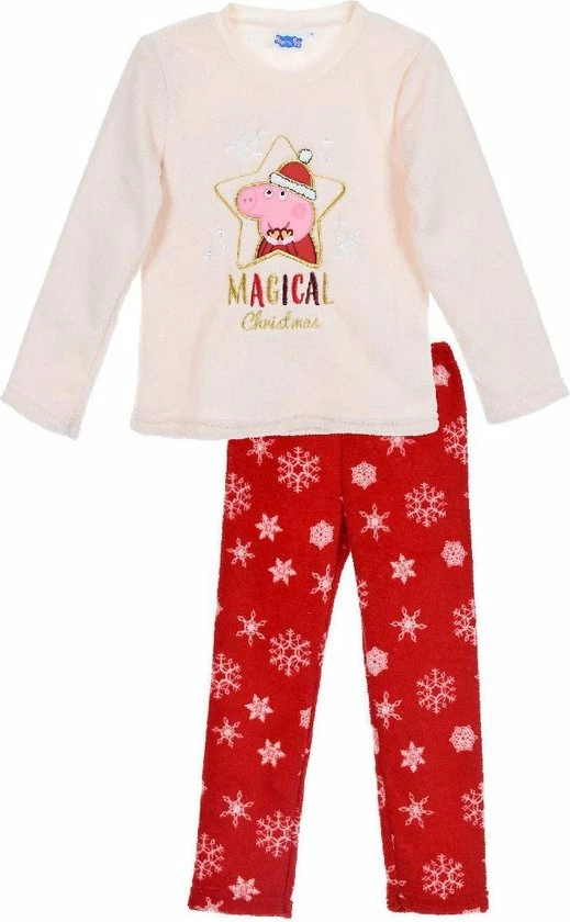Peppa Pig Beige Fleece Kerst Pyjama Van Peppa Big Maat 128 11 Peppa Pig Beige Fleece Kerst Pyjama Van Peppa Big Maat 128 - Afbeelding 9
