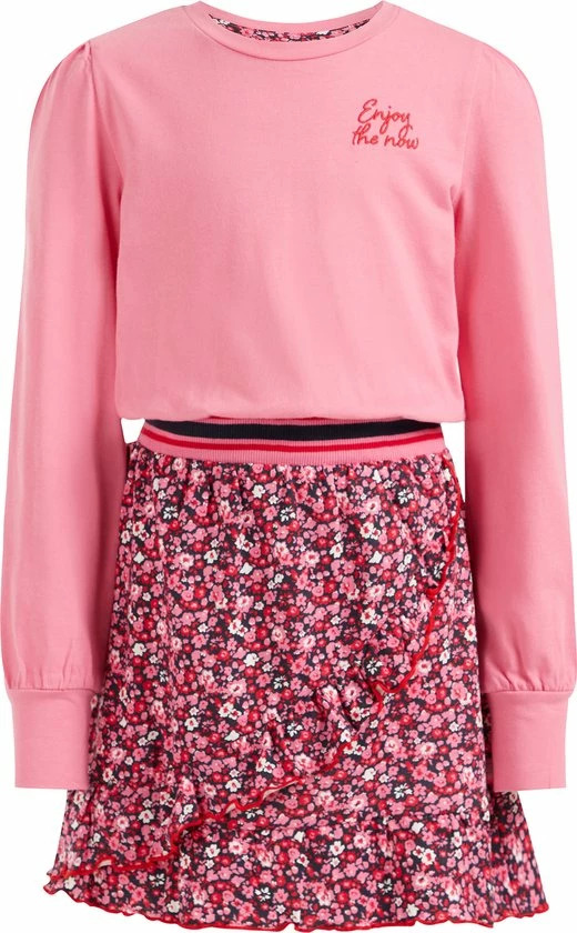 WE Fashion Meisjes Jurk Met Embroidery En Dessin - Maat 146/152 3 WE Fashion Meisjes Jurk Met Embroidery En Dessin - Maat 146/152