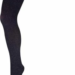 Sokkenmarkt.nl Kinderpanty Zwart Met Party Glitters Lurex 116-122