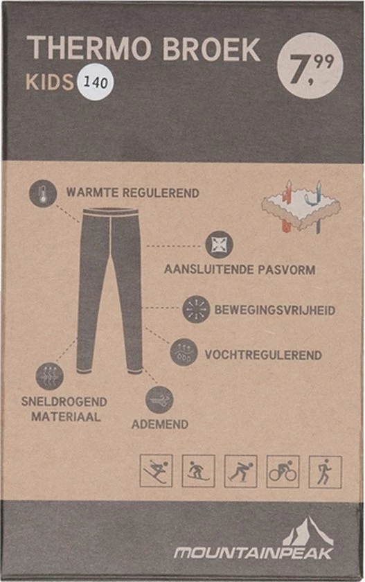 Mountain Peak Kinder Thermobroek - Zwart - Maat 170/176 6 Mountain Peak Kinder Thermobroek - Zwart - Maat 170/176 - Afbeelding 4
