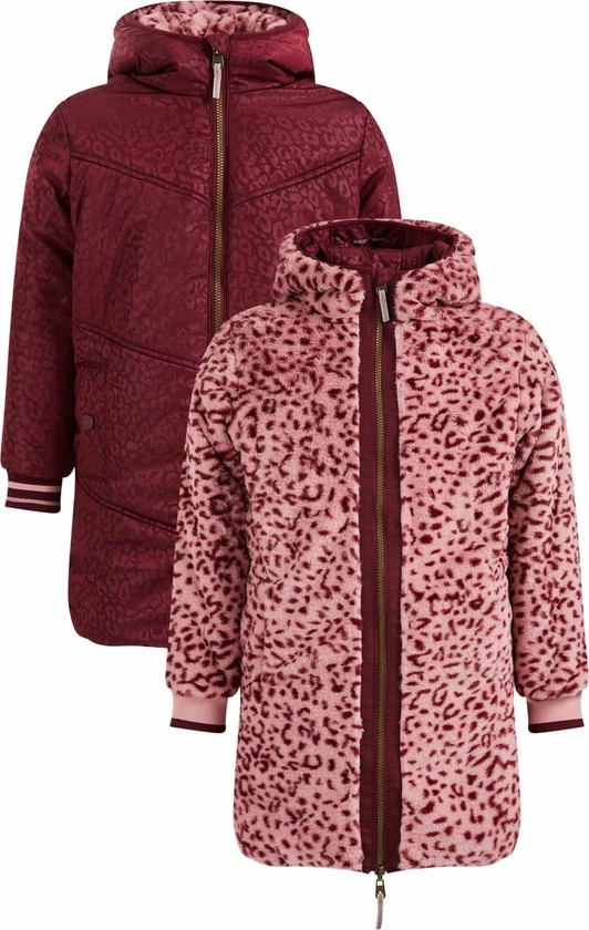 WE Fashion Meisjes Reversible Parka Met Dessin En Imitatiebont - Maat 146/152 3 WE Fashion Meisjes Reversible Parka Met Dessin En Imitatiebont - Maat 146/152