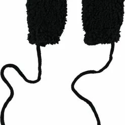 Merkloos Baby Teddy Wantjes Met Voering En Koord - 0-6 Mnd - Zwart