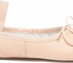 Balletschoenen Roze Meisjes - Voor Kinderen - Rumpf 1001 - Leer - Hele Zool - Maat 25