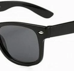 Merkloos Hidzo Kinder Zonnebril Zwart - UV 400 - Zwarte Glazen