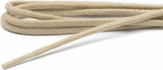 ARIESZZZ - Schoenveters - Beige - Dun Rond - 90 Cm - 3 Mm - 5-7 Gaatjes 3 ARIESZZZ - Schoenveters - Beige - Dun Rond - 90 Cm - 3 Mm - 5-7 Gaatjes