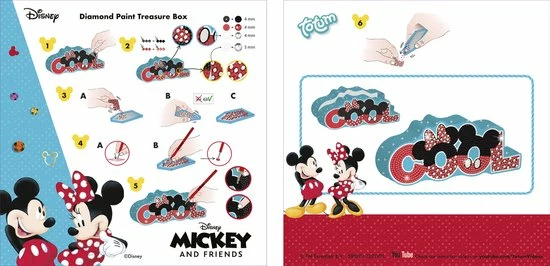 Totum Disney Classics Mickey - Diamond Paint Knutselen - COOL Unisex Sieradendoos, Opbergdoos 30 Cm- Home Deco - Incl. 800 Strass Steentjes - Cadeau Tip Sinterklaas 6 Totum Disney Classics Mickey - Diamond Paint Knutselen - COOL Unisex Sieradendoos, Opbergdoos 30 Cm- Home Deco - Incl. 800 Strass Steentjes - Cadeau Tip Sinterklaas - Afbeelding 4