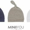 Merkloos MINIIYOU - 3 Pack - Newborn Babymutsjes Met Knoop - Effen Navy - Pasgeboren Baby Muts -JACK & JONES JUNIOR winkel 550x298