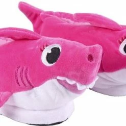 Kinder Pantoffels/sloffen Baby Shark Roze - Haaien Dieren Pantoffels Voor Kinderen 23-24