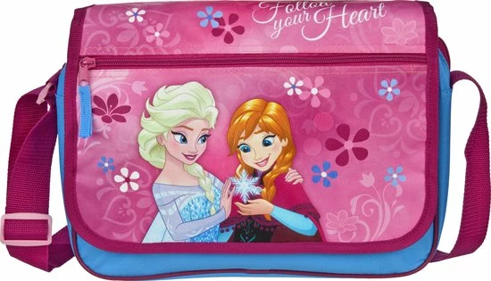 Merkloos Frozen- Tas - Schoudertas – Anna & Elsa - Roze - Blauw - 34cm. - 4-7jr. 3 Merkloos Frozen- Tas - Schoudertas – Anna & Elsa - Roze - Blauw - 34cm. - 4-7jr.