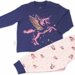 Frogs And Dogs - Pyjama Unicorn - Navy Blauw - Maat 104 - Meisjes