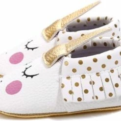 Merkloos Eenhoorn Baby Slofjes - Wit Roze Goud - 12/15 Maanden - Unicorn - PU Leer - Mocassins - Kraamcadeau - Babyshower -JACK & JONES JUNIOR winkel 550x425 1
