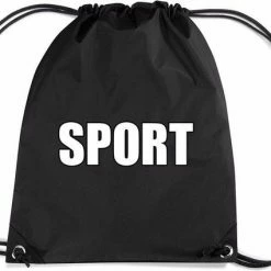 Bellatio Decorations Nylon Sport Gymtasje/ Sporttasje/ Zwemtasje Zwart Jongens En Meisjes