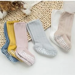 Merkloos Baby Sokken - Set 3 Paar - 6-12 Maanden - Antislip Sokken Baby - Babysokken - Baby Sokjes - Blauw/Kaki/Geel -JACK & JONES JUNIOR winkel 550x456