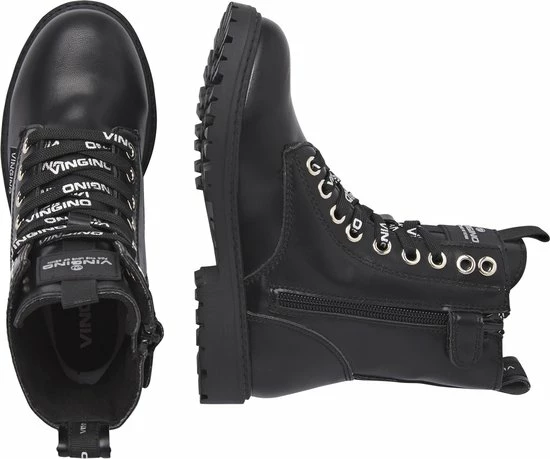 Vingino Eva High Veterboot - Meisjes - Black - Maat 40 5 Vingino Eva High Veterboot - Meisjes - Black - Maat 40 - Afbeelding 3