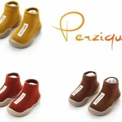 Merkloos Perzique Unisex Baby Schoen, Zachte Rubber Zool - Anti Slip Babyschoen- Geel -JACK & JONES JUNIOR winkel 550x464 2