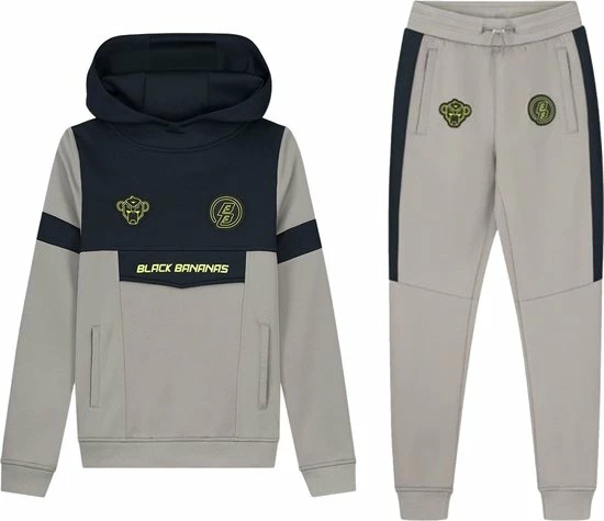 Black Bananas Black Banana's Trainingspak Jr Mist Grijs-164 3 Black Bananas Black Banana's Trainingspak Jr Mist Grijs-164