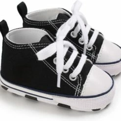 Completebabyuitzet Baby Schoenen - Pasgeboren Babyschoenen - Eerste Baby Schoentjes 6-12 Maanden - Zachte Zool Antislip - Baby Slofjes 12cm - Zwart -JACK & JONES JUNIOR winkel 550x481
