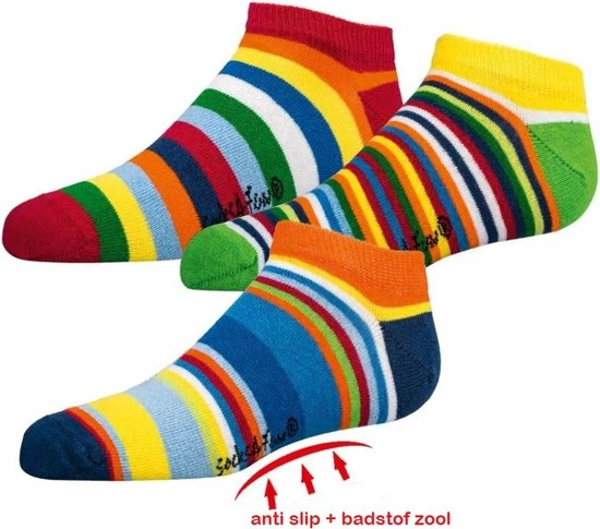 SOCKS4FUN Trampoline Antislip Kindersokken |Pluche/badstof Zool | Vrolijke Uitstraling | 3 Paar | Maat 35/38 3 SOCKS4FUN Trampoline Antislip Kindersokken |Pluche/badstof Zool | Vrolijke Uitstraling | 3 Paar | Maat 35/38