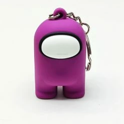 Merkloos Among Us Sleutelhanger In Het Paars! - 3D Sleutelhanger - 5CM