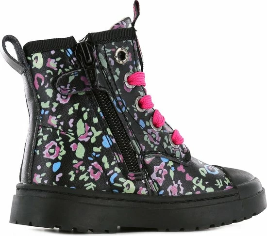 Bikerboots | Meisjes | Black Multicolor Pattern | Leer | Shoesme | Maat 26 4 Bikerboots | Meisjes | Black Multicolor Pattern | Leer | Shoesme | Maat 26 - Afbeelding 2