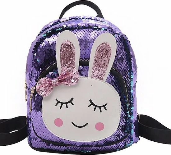 Novalino Meisjes Rugtas - Schooltas - Meisjes Rugzak - Paars - 32X22 CM - School - Rugzak - Glitter - Konijntje - Pailletten - 3-8 Jaar - Tas - CADEAU TIP! 3 Novalino Meisjes Rugtas - Schooltas - Meisjes Rugzak - Paars - 32X22 CM - School - Rugzak - Glitter - Konijntje - Pailletten - 3-8 Jaar - Tas - CADEAU TIP!