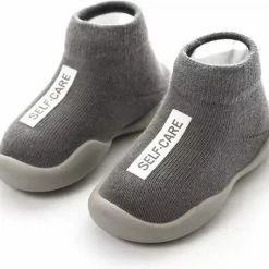 Baby-slofje.nl Anti-slip Schoenen Voor Kinderen - Sloffen Van Baby-Slofje - Herfst - Winter - Grijs Maat 20/21