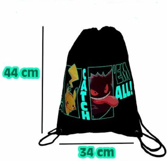 Pokémon Pokemon Pikachu - Gymtas / Zwemtas 44 Cm - Incl. Vak Met Rits - Top Kwaliteit! 5 Pokémon Pokemon Pikachu - Gymtas / Zwemtas 44 Cm - Incl. Vak Met Rits - Top Kwaliteit! - Afbeelding 3