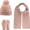 Kitti 3-Delig Winter Set | Muts (Beanie) Met Fleecevoering - Sjaal - Handschoenen | 9-15 Jaar Meisjes | K22180-02-04 | Powder Pink -JACK & JONES JUNIOR winkel 550x536 2