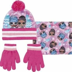 L.o.l. Surprise! Winterset Meisjes Acryl Roze 3-delig One-size -JACK & JONES JUNIOR winkel 550x539 1