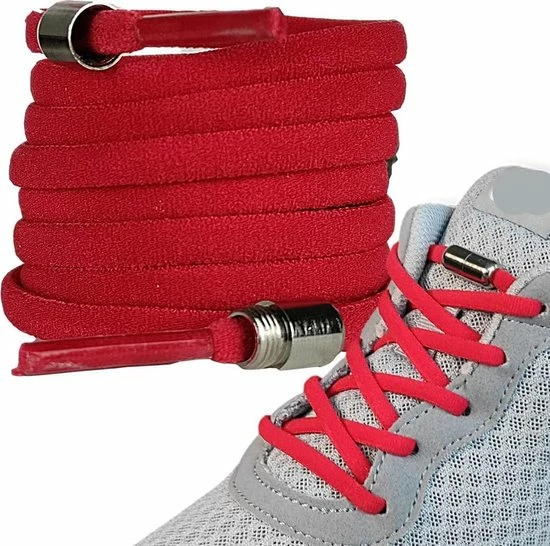 Merkloos Veters - (rood) - Niet Strikken - Elastische Veters - No Tie - Schoenveters - Sportveters - Rond - Schoenveters - Kinderveters 4 Merkloos Veters - (rood) - Niet Strikken - Elastische Veters - No Tie - Schoenveters - Sportveters - Rond - Schoenveters - Kinderveters - Afbeelding 2