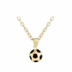 Fashion Favorite Ketting Met Voetbal Hanger - Goudkleurig - 45 + 5 Cm