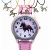 Horloge-Paard-Licht Roze-Leer-Met Paard Ketting-Extra Batterij-Charme Bijoux -JACK & JONES JUNIOR winkel 550x550 228