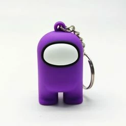 Merkloos Among Us Sleutelhanger In Het Donker Paars! - 3D Sleutelhanger - 5CM