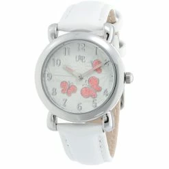 La Rosa Princesa Vlinder Kinderhorloge Leer Wit - Ø 27 Mm
