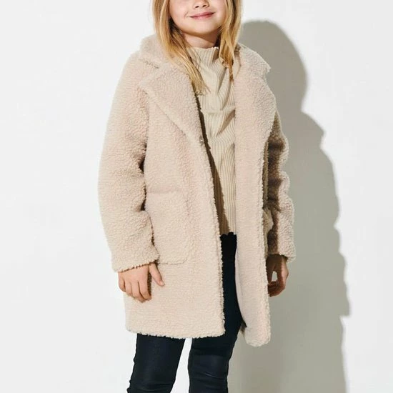 ONLY KOGNEWAURELIA SHERPA COAT OTW NOOS Meisjes Jas - Maat 164 6 ONLY KOGNEWAURELIA SHERPA COAT OTW NOOS Meisjes Jas - Maat 164 - Afbeelding 4