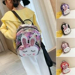 Novalino Rugtas - Meisjes - Rugzak - Schooltas - Fuchsia - Roze - Rugzak - 22x32 Cm - Glitter - Tas - Konijntje - Pailletten - 3-8 Jaar - CADEAU TIP! -JACK & JONES JUNIOR winkel 550x550 57