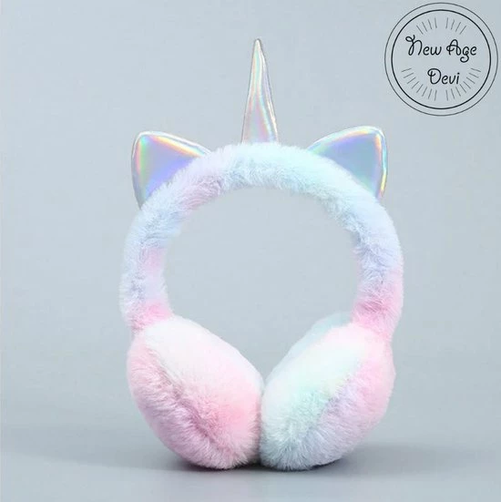 New Age Devi - Eenhoorn Oorwarmers - Meisjes - Licht Blauw - Pluche 3 New Age Devi - Eenhoorn Oorwarmers - Meisjes - Licht Blauw - Pluche