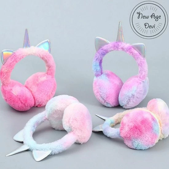 New Age Devi - Eenhoorn Oorwarmers - Meisjes - Licht Blauw - Pluche 4 New Age Devi - Eenhoorn Oorwarmers - Meisjes - Licht Blauw - Pluche - Afbeelding 2