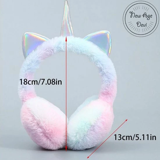 New Age Devi - Eenhoorn Oorwarmers - Meisjes - Licht Blauw - Pluche 7 New Age Devi - Eenhoorn Oorwarmers - Meisjes - Licht Blauw - Pluche - Afbeelding 5