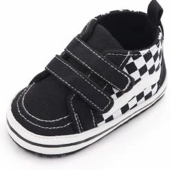 Baby-slofje.nl Stoere Hoge Baby Schoenen - Babysneakers Van Baby-Slofje - Zwart Maat 18 ( 12 Cm)