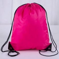 Ecorare Gymtas Met Rijgkoord - Nylon Rugzakjes – Waterafstotend – Fuchsia - Zwemtas - Rugtas - 12 Liter - Gratis Verzonden