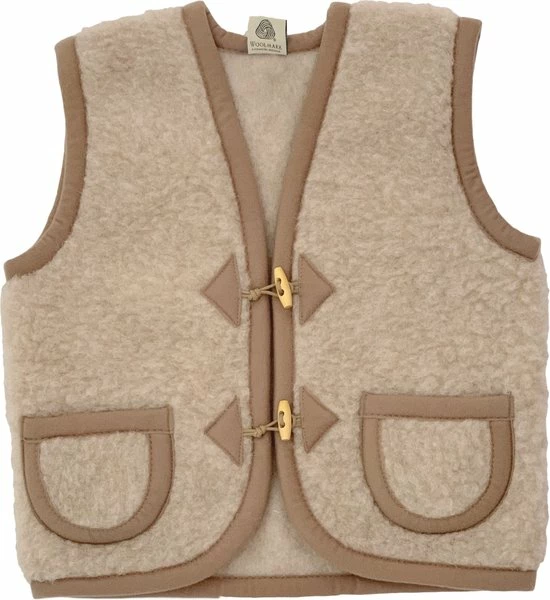 Alwero Unisex Gilet "Alpen Junior 100% Wol" Beige - Maat 116/122 6 Alwero Unisex Gilet "Alpen Junior 100% Wol" Beige - Maat 116/122 - Afbeelding 4