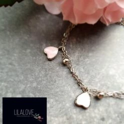 Armband Meisje- Zilver 925 Sterling- 2 Laags Hartjes Roze Wit- Kind- LiLaLove 7 Armband Meisje- Zilver 925 Sterling- 2 Laags Hartjes Roze Wit- Kind- LiLaLove -JACK & JONES JUNIOR winkel 550x602