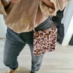 Merkloos Crossbodytas- Panter Tas Roze - Tas Imitatiebont - Crossbodytas Tiener - Luipaard Tas - Cadeau Tiener En Vrouw - Sint En Kerst Cadeau -Roze- Hii You -JACK & JONES JUNIOR winkel 550x622 6